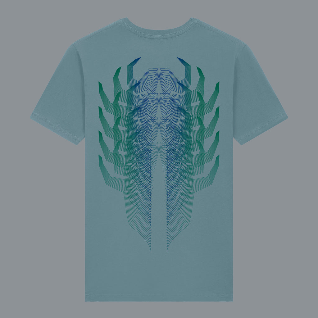 4 CORE BRAND MIX green/blu on Blue Dusk Tee