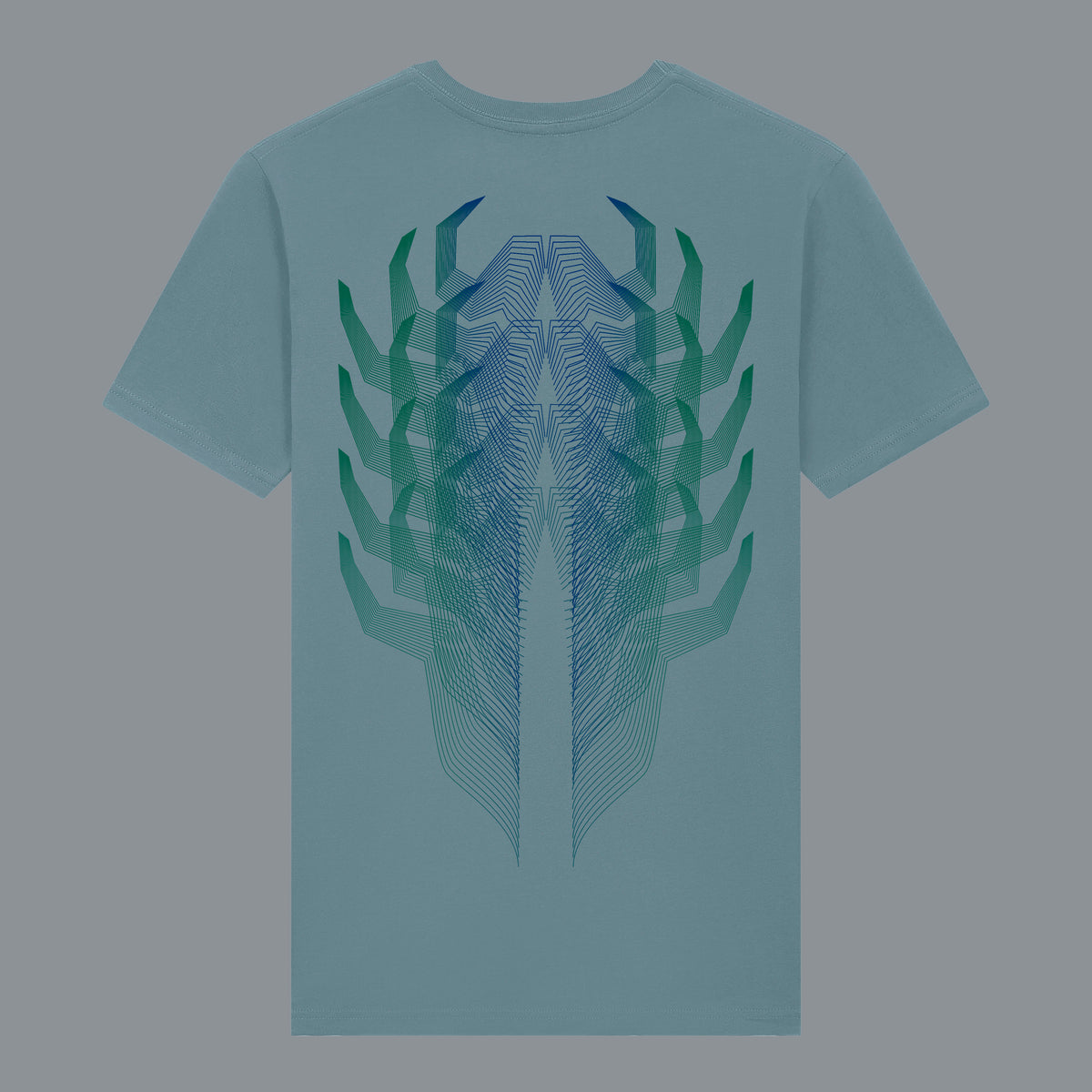 4 CORE BRAND MIX green/blu on Blue Dusk Tee