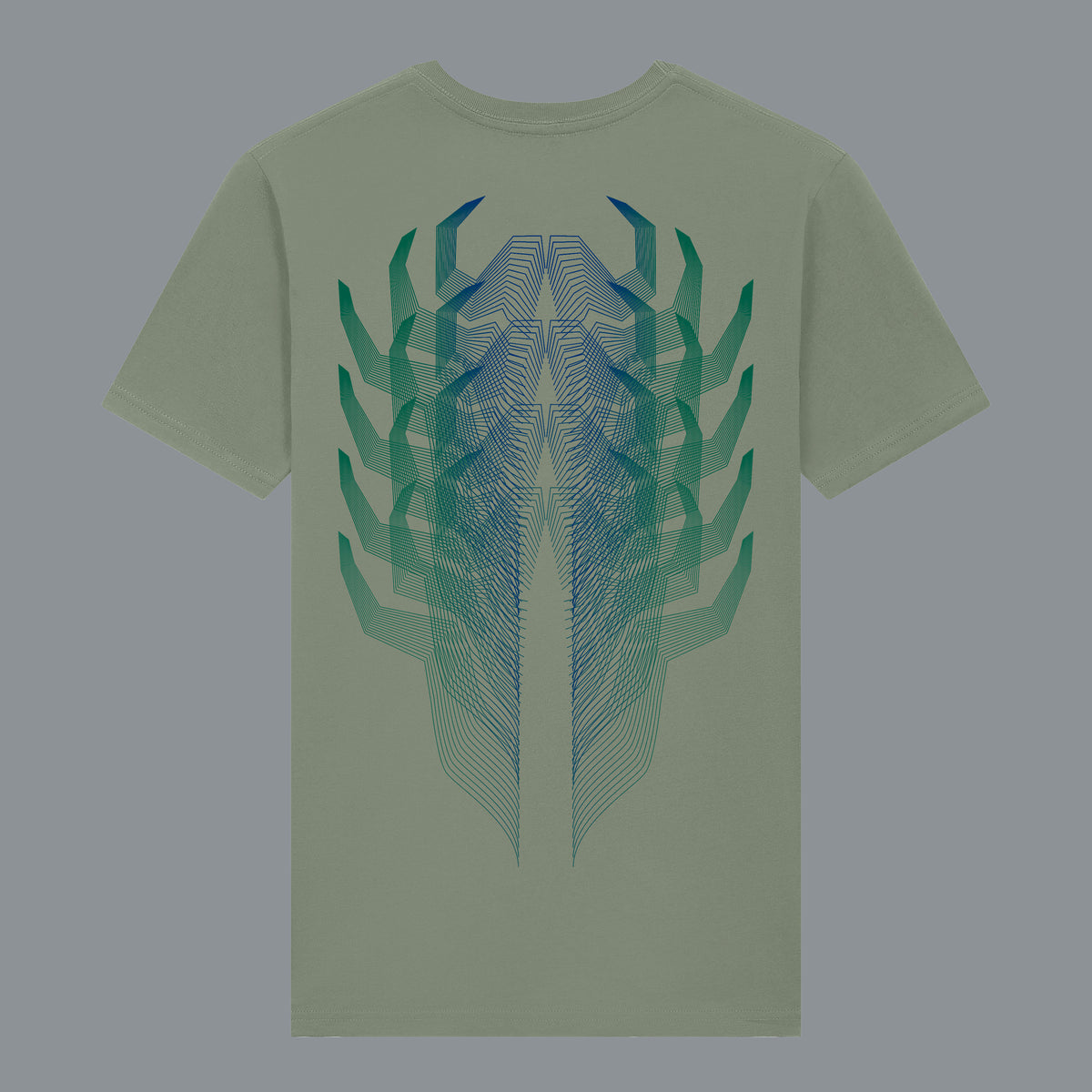 4 CORE BRAND MIX green/blu on Light Olive Tee