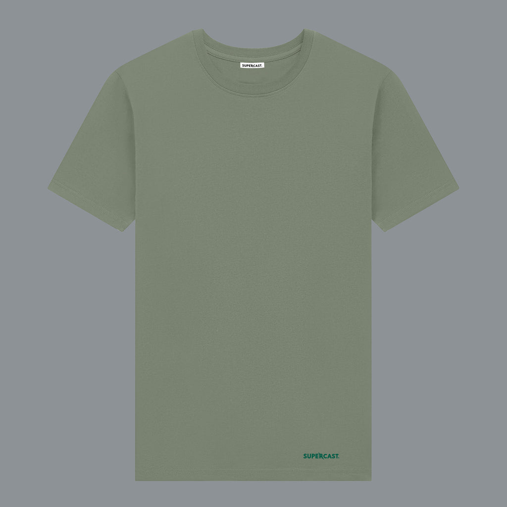 4 CORE BRAND MIX green/blu on Light Olive Tee